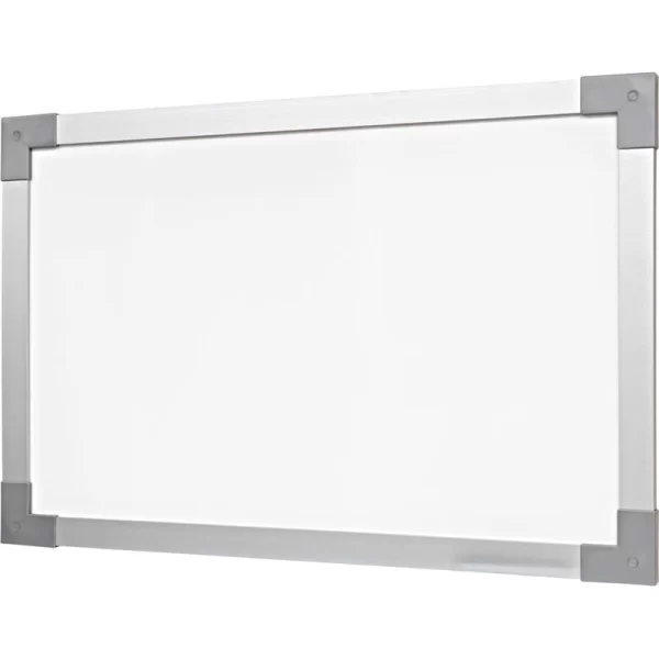 QUADRO BRANCO MOLDURA MADEIRA 70 CM X 50 CM SOFT PRIME PRATA - STALO