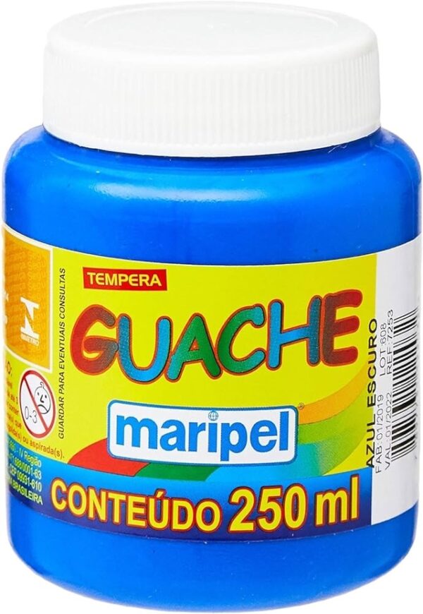 TINTA GUACHE (250 ML) AZUL ESCURO - MARIPEL